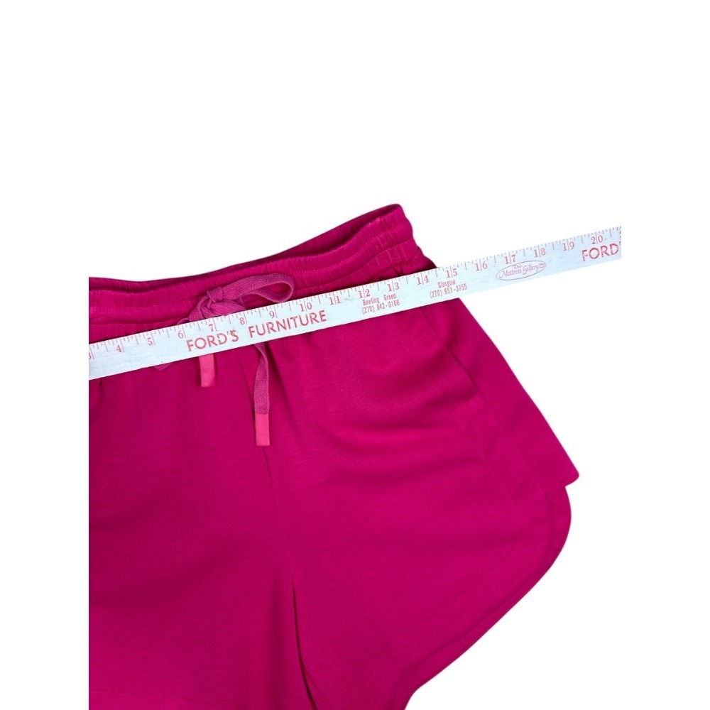 Pink Half Zip Sleeveless Cropped Sweatshirt & High Waisted Shorts Set Size Small - Picture 7 of 11